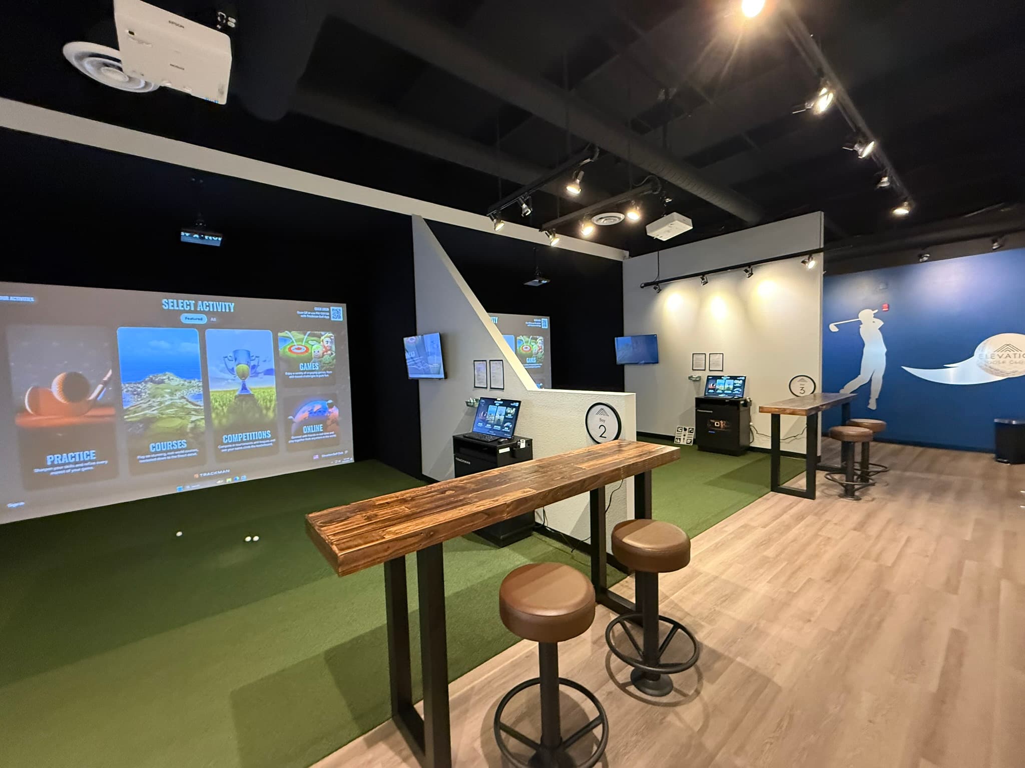 Three Trackman Simulator Bays